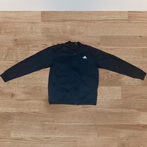 Adidas Black Zip Up Sweater Casual Knit